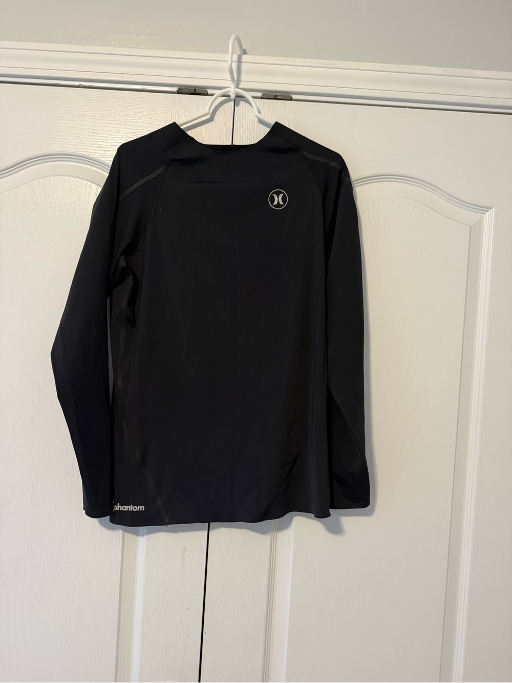 Hurley Black Long Sleeve Men’s Rash Guard Swim Shirt